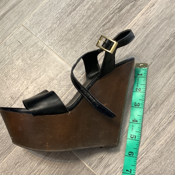 Vintage bamboo platform wedge heels 5.5 preowned - Picture 10 of 12